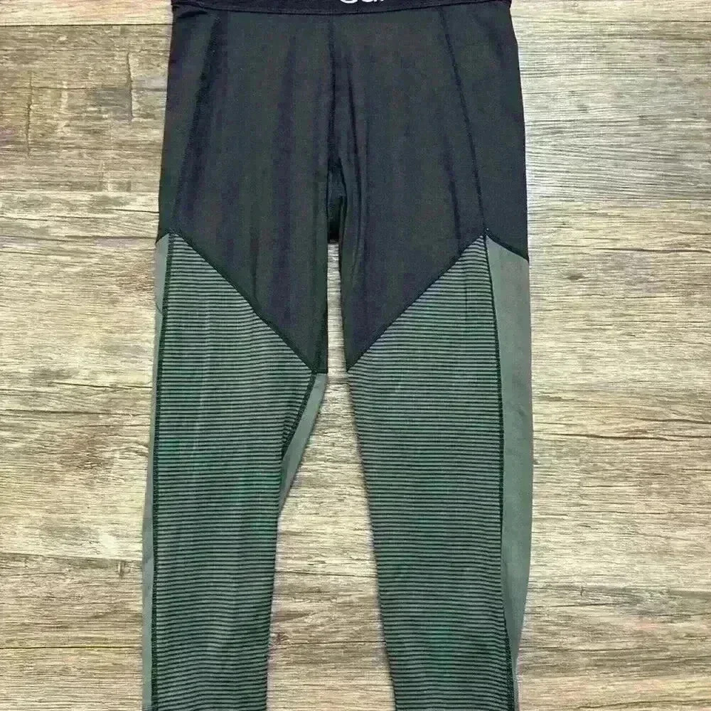Calvin‎ Klein Women’s Performance Leggings Black & Green Size Medium